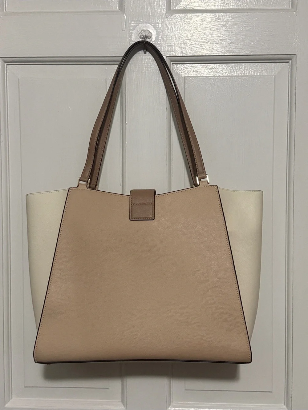 kate spade Two-Tone Beige and Cream Leather Tote